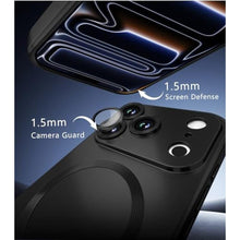 Load image into Gallery viewer, Duxsmei Magnetic for iPhone 18 Pro Max/iPhone 17 Pro Max Case Compatible with MagSafe,Lens Protector,Camera Button,Slim Shockproof Bumper Soft Silicone Metallic Luster Cover (Black)_617