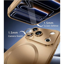 Load image into Gallery viewer, Duxsmei Magnetic for iPhone 18 Pro Max/iPhone 17 Pro Max Case Compatible with MagSafe,Lens Protector,Camera Button,Slim Shockproof Bumper Soft Silicone Metallic Luster Cover (Champagne Gold), ChampagneGold_683