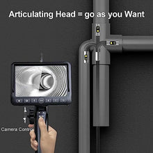 Load image into Gallery viewer, DXZtoz Dual-Lens Articulating Borescope with Light, 5-inch Engine Endoscope Inspection Camera with Articulated Snake Camera, 1080P Videoscope for Automotive Home Mechanics-5FT, Black_8798