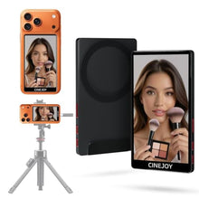 Load image into Gallery viewer, EACHSHOT CineJoy M2 Back Camera Monitor for iPhone No Latency 4K 120fps Selfie Monitor Screen for iPhone 17,16,15, Selfie Monitor with Mic Port for Vlog Tiktok Live Streaming (Black)_1