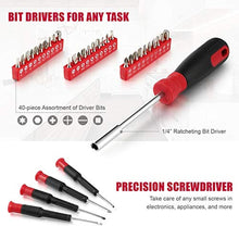 Load image into Gallery viewer, Eastvolt 128-Piece Home Repair Tool Set, Tool Sets for Homeowners, General Household Hand Tool Set with Storage Toolbox, EVHT12801, Black + Red (ASK01), BlackRed_7114
