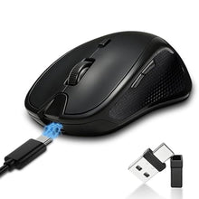 Load image into Gallery viewer, Ecoyomi Bluetooth Ergonomic Mouse with Built-in Jiggler,Black_1