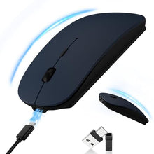 Load image into Gallery viewer, Ecoyomi Silm Bluetooth Wireless Mouse for MacBook & iPad with Jiggler, Blue, DeepBlue_1