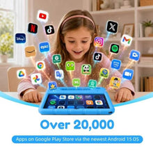 Load image into Gallery viewer, EDDBNi Kids Tablet Android 15 Tablet 10 inch Kids Tablets with Case Quad Core 64GB Dual Camera Parental Controls 2.4G WiFi Educational Tablets (Blue)_3859