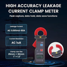 Load image into Gallery viewer, EITAI6300 Digital Leakage Low Current Clamp Meter, 1uA Resolution, 0.001mA-60A, 1.2inch/30mm, Manufacturer Direct Sales, High Precision Amp Clamp Meter, High Accuracy, RedBlack_435