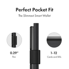 Load image into Gallery viewer, Ekster - Aluminum Cardholder Wallet - Metal Aluminum Wallet for Men - Fits 12 Cards, RFID Blocking Layer, Ultra-Thin, Minimalist, Push Button, Swift Card Access, Expandable, Trackable (Matte Black), MatteBlack_2777