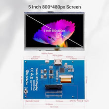 Load image into Gallery viewer, ELECROW 5 Inch Touch Screen Monitor, 800480 LCD Display for Raspberry Pi, Black_8124