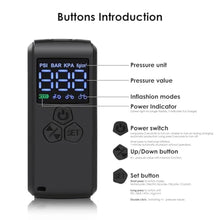 Load image into Gallery viewer, Electric Mini Bike Air Pump with Presta Valve 150PSI Tire Inflator Portable, black_6517
