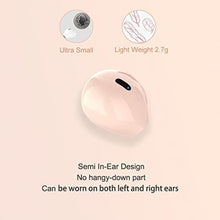 Load image into Gallery viewer, eleror Invisible Mini Wireless Bluetooth Single Earbuds, Small Semi in-Ear Earbuds for Work & Daily Use, Touch Control, Lightweight for Music & Audiobooks, SingleNude_589