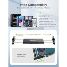 Load image into Gallery viewer, elitehood Metal iPad Tripod Stand & Adjustable 72 Gooseneck Tablet Floor Holder, Heavy Duty Aluminum iPad Floor Stand for Pro 12.9 11, Mini, Air, iPhone and 4.7-12.9" Tablets Cell Phones, Black_8003