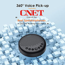 Load image into Gallery viewer, EMEET Conference Speaker and Microphone Luna 360 Voice Pickup w/Noise Reduction/Mute/Indicator USB Bluetooth Speakerphone w/Dongle for 8 People Daisy Chain for 16 Compatible with Leading Software, LunaBlack_2300