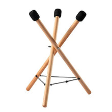Load image into Gallery viewer, EMVANV Handpan Drum Stand, Solid Wood Adjustable Triangular Extendable Snare Holder Bracket Drum Stand(as Shown), AsShown_1