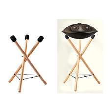 Load image into Gallery viewer, EMVANV Handpan Drum Stand, Solid Wood Adjustable Triangular Extendable Snare Holder Bracket Drum Stand(as Shown), AsShown_89
