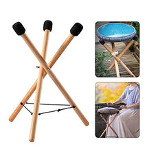Load image into Gallery viewer, EMVANV Handpan Drum Stand, Solid Wood Adjustable Triangular Extendable Snare Holder Bracket Drum Stand(as Shown), AsShown_90
