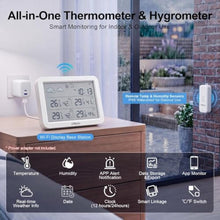 Load image into Gallery viewer, eMylo WiFi Indoor Outdoor Thermometer Hygrometer with 4 Remote Sensors, White_625