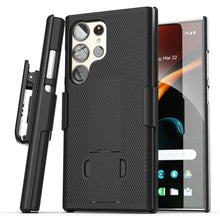 Load image into Gallery viewer, Encased DuraClip Designed for Samsung Galaxy S24 Ultra Belt Clip Case with Phone Holster and Kickstand (Black)_1