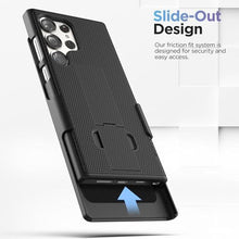 Load image into Gallery viewer, Encased DuraClip Designed for Samsung Galaxy S24 Ultra Belt Clip Case with Phone Holster and Kickstand (Black)_8310
