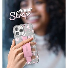 Load image into Gallery viewer, ENCASED Finger Loop Case, Designed for iPhone 15 Pro Max (2023) Cute Floral Hand Strap Cover with Silicone Grip Phone Holder (Clear/Pink Flowers), PinkFlowers_7473