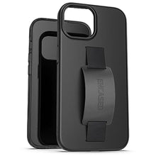 Load image into Gallery viewer, ENCASED Hand Strap Grip Case, Designed for iPhone 15 Case with Finger Loop (2023) Comfortable Silicone Phone Holder - Black_7468