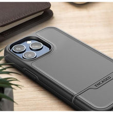 Load image into Gallery viewer, ENCASED Shockproof Case Compatible with iPhone 16 - Ultra Protective Heavy Duty Magnetic Phone Cover, Rebel Series (Black, iPhone 15 Pro Max)_7484