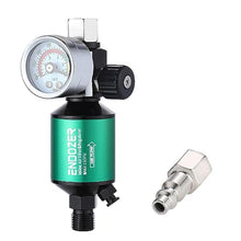 Load image into Gallery viewer, ENDOZER G1/4" Inlet and Outlet Air Compressor Water Separator Clean Dry Air, with Drain Valve and Pressure Regulator for Spray Gun, GreenNpt_1