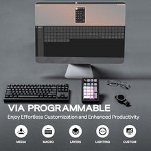 Load image into Gallery viewer, EPOMAKER EK21 VIA Gasket Number Pad w/ 1000mAh Battery, BT 5.0/2.4GHz/Wired, BlackSilver_711