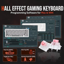 Load image into Gallery viewer, EPOMAKER HE68 Wired Magnetic Gaming Keyboard, 8K Polling Rate, 0.125ms Latency, RGB Backlight, Gasket Mount, USB-A to C, Portable for Mac/PC/PS/Switch (Black & Red)_191