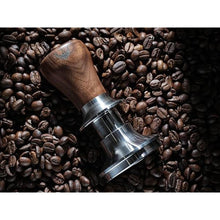 Load image into Gallery viewer, Espresso Tamper 51.5mm for La Pavoni Post Millenium Models Calibrated, Auto-Leveling and Spring Loaded Design Stainless Steel Ripple Base Coffee Tamper with 20lb / 25lb / 30lbs Replacement Springs, Walnut_5625