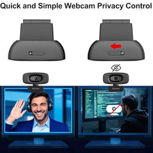 Load image into Gallery viewer, Estranst 2K Quad HD Webcam with Privacy Cover & Noise-Canceling Microphone & USB C Adapter, Video Web Streaming Camera for PC Computer Desktop Laptop Mac Zoom Teams &More, 2pcs Cable Organizer, Black_274