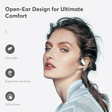 Load image into Gallery viewer, EUQQ Open Ear Bluetooth 5.4 Earbuds, Wireless Headphones Sport Over Earphones Built-in Mic with Ear Hooks, 50H Playtime Ear Buds Fast Charging, IPX7 Waterproof for Running/Workout, Black, CarbonBlack_2293