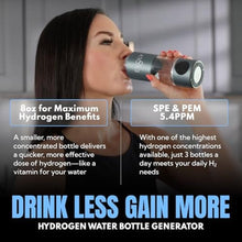 Load image into Gallery viewer, EVOLV Hydrogen Water Bottle, Water Ionizer, Leak Proof Design, Black, Carbon_5425