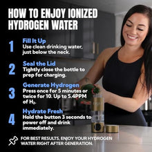 Load image into Gallery viewer, EVOLV Hydrogen Water Bottle, Water Ionizer, Leak Proof Design, Champagne_5457