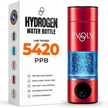 Load image into Gallery viewer, EVOLV Hydrogen Water Bottle, Water Ionizer, Leak Proof Design, Crimson_1