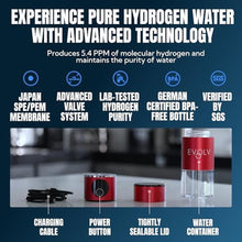 Load image into Gallery viewer, EVOLV Hydrogen Water Bottle, Water Ionizer, Leak Proof Design, Crimson_5486