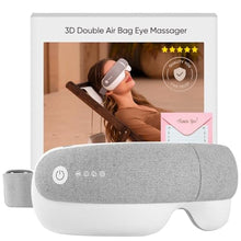 Load image into Gallery viewer, Eye Massager & Bluetooth Heat Sleep mask,Parents Gift Sets |With storage bag & greeting card | Migraine Relief,Relaxation,Bedtime Stress Relief | White Noise,3D airbag kneading| Smart Head Massager, CloudWhitegiftSet_1