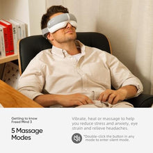 Load image into Gallery viewer, Eye Massager & Bluetooth Heat Sleep mask,Parents Gift Sets |With storage bag & greeting card | Migraine Relief,Relaxation,Bedtime Stress Relief | White Noise,3D airbag kneading| Smart Head Massager, CloudWhitegiftSet_3514