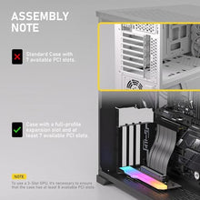 Load image into Gallery viewer, EZDIY-FAB Vertical GPU Mount with High-Speed PCIE 4.0 Riser Cable, ARGB Module, 115mm/4.52in Flexible Extension, 90 Degree Connector, Only Compatible to Full-Opened PCIe Slots-Black-YIHPI344-2_7667