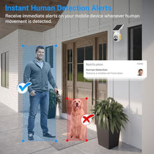 Load image into Gallery viewer, FameVibe 1080p Security Camera Wireless with Solar Panel, AI Human Detection, 2-Way Audio, Color Night Vision, Cloud Storage (Sold Separately), Indoor/Outdoor Surveillance Bullet Cam, White_1610