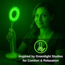 Load image into Gallery viewer, Family Tree Remedies Migraine Relief Light 520nm Green Light Therapy Lamp for Headaches, Anxiety & Sleep | USB Rechargeable White & Green Desk Lamp with Adjustable Brightness | 16 Portable Design_1301