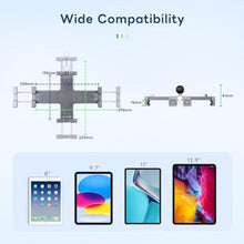 Load image into Gallery viewer, FANAUE Tablet Holder for Car with Ball Head, Lightweight Design, 360 Rotatable Ipad Mount - for Your Windshield, Dashboard, or Desk,Compatible with All 8"-12.9" Tablets (iPad mini, iPad Pro 12.9), Sliver_4072