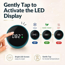 Load image into Gallery viewer, Farasi Tea Infuser for Loose Leaf Tea Smart Water Bottle with Temperature Display, Stainless Steel Insulated Coffee and Fruit Tea Infuser Bottle - Green Floral Travel Tea Mugs 15 oz_372