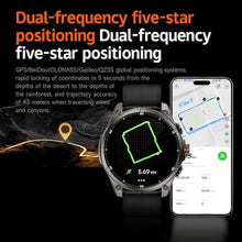 Load image into Gallery viewer, FATONIO GPS Smart Watch for Men, 6 Satellite Positioning Rugged Outdoor for Running, 730 mAh Long Battery Life, 5ATM Waterproof Compass/Altimeter with Answer/Make Call Compatible for Android iOS, Black_127