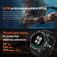 Load image into Gallery viewer, FATONIO GPS Smart Watch for Men, 6 Satellite Positioning Rugged Outdoor for Running, 730 mAh Long Battery Life, 5ATM Waterproof Compass/Altimeter with Answer/Make Call Compatible for Android iOS, Black_129