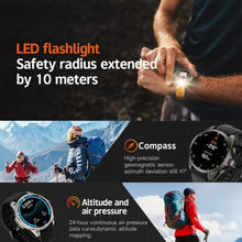 Load image into Gallery viewer, FATONIO GPS Smart Watch for Men, 6 Satellite Positioning Rugged Outdoor for Running, 730 mAh Long Battery Life, 5ATM Waterproof Compass/Altimeter with Answer/Make Call Compatible for Android iOS, Black_130