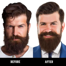 Load image into Gallery viewer, FEBOTE Beard Straightener Brush for Men, Heated Beard Straightening Comb with LCD, 5 Temperature Settings, Anti-scald, Ionic Hair Straightener Beard Kit, Mens Grooming Gifts, Beard Shaper & Travel Bag, Black_1218