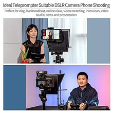 Load image into Gallery viewer, FEELWORLD TP2A 8" Portable Teleprompter for Up to 8" Smartphone Tablet Prompter Support Phone DSLR Camera Video Recording for Live Streaming Interview Speech with Lens Adapter Rings APP Remote Control_3010