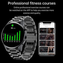 Load image into Gallery viewer, FILIEKEU Men Women Smart Watch Bluetooth Calls Heart Rate Sleep Monitor Steps Mens Smart Watch IP67 Waterproof Fitness Tracker Casual Black Stainless Steel Smart Watches for Android iOS, Ablack_1418
