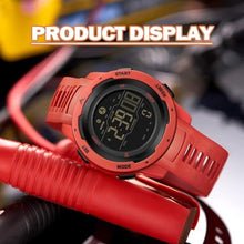 Load image into Gallery viewer, findtime Men's Digital Watch Waterproof Pedometer Watches Sport Watch Step Counter Calorie Military Watch with Stopwatch Alarm LED Backlight Countdown, red_231