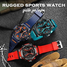Load image into Gallery viewer, findtime Mens Sports Watches Waterproof Watch Military Watches for Men Digital Watch Shockproof Rugged Watch with LED Backlight Alarm Stopwatch, Clear Blue, sports watch_3256