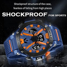Load image into Gallery viewer, findtime Mens Sports Watches Waterproof Watch Military Watches for Men Digital Watch Shockproof Rugged Watch with LED Backlight Alarm Stopwatch, Clear Blue, sports watch_3258